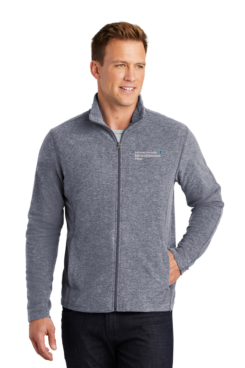 Men's Heather Microfleece Full-Zip Jacket